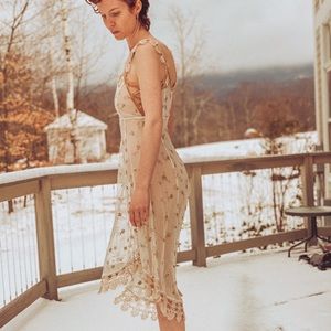 Free People Mesh & Lace Wildflower Dress